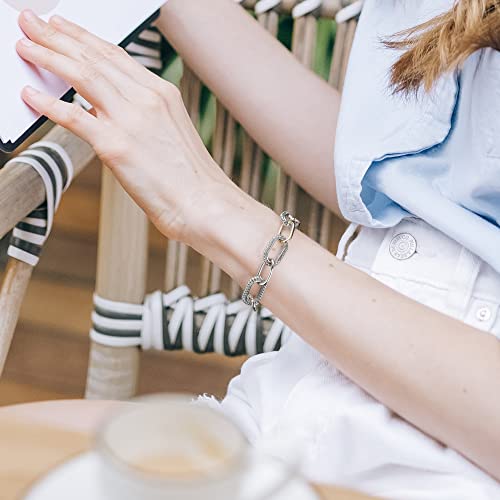 Women's Gold and Silver 2 Tone Circles Chain Wire Bangle Jewelry
| Designer Inspired Gold and Silver Link Bracelet for